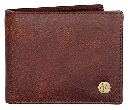 WildHorn Leather Wallet for Men I Ultra Strong Stitching I 6 Credit Card Slots I 2 Currency Compartments I 1 Coin Pocket